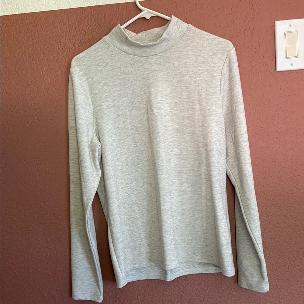 Banana Republic Soft Gray Turtleneck Sweater